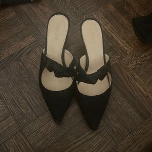 Jcrew black kitten heel. Size 9